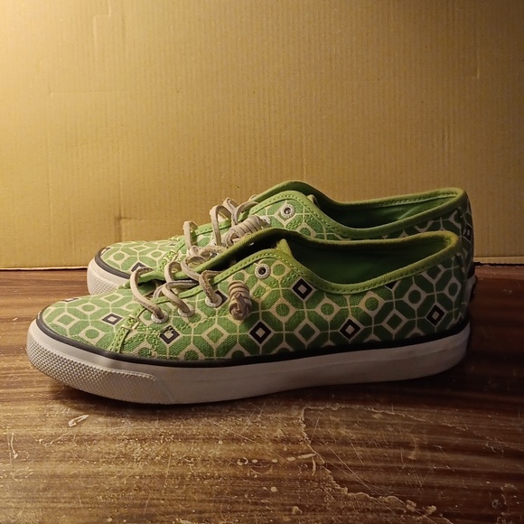 Sperry green blue seacoast sz 6 - Picture 3 of 7